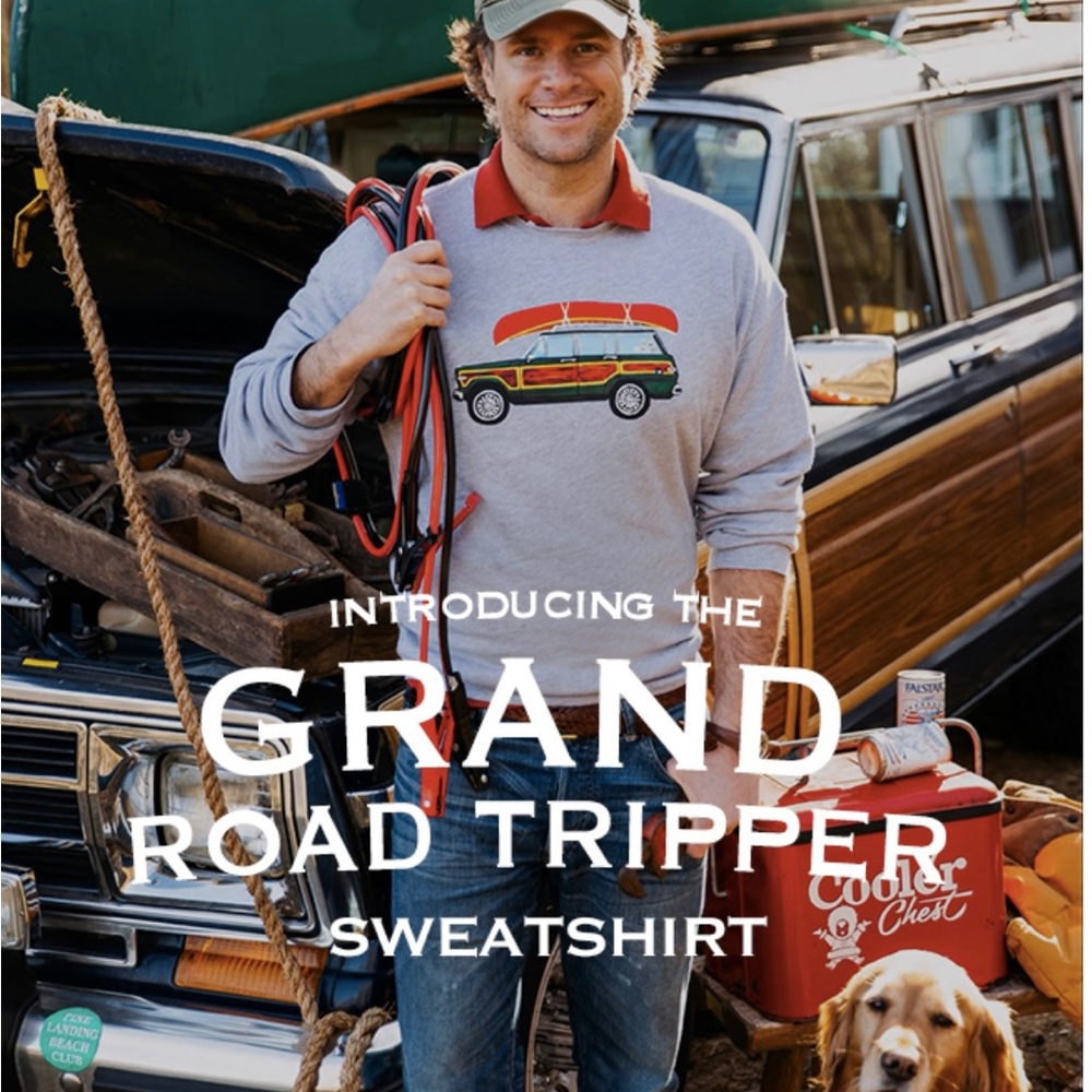 KIEL JAMES PATRICK Roadtripper CREW SWEATSHIRT GREY SIZE Large